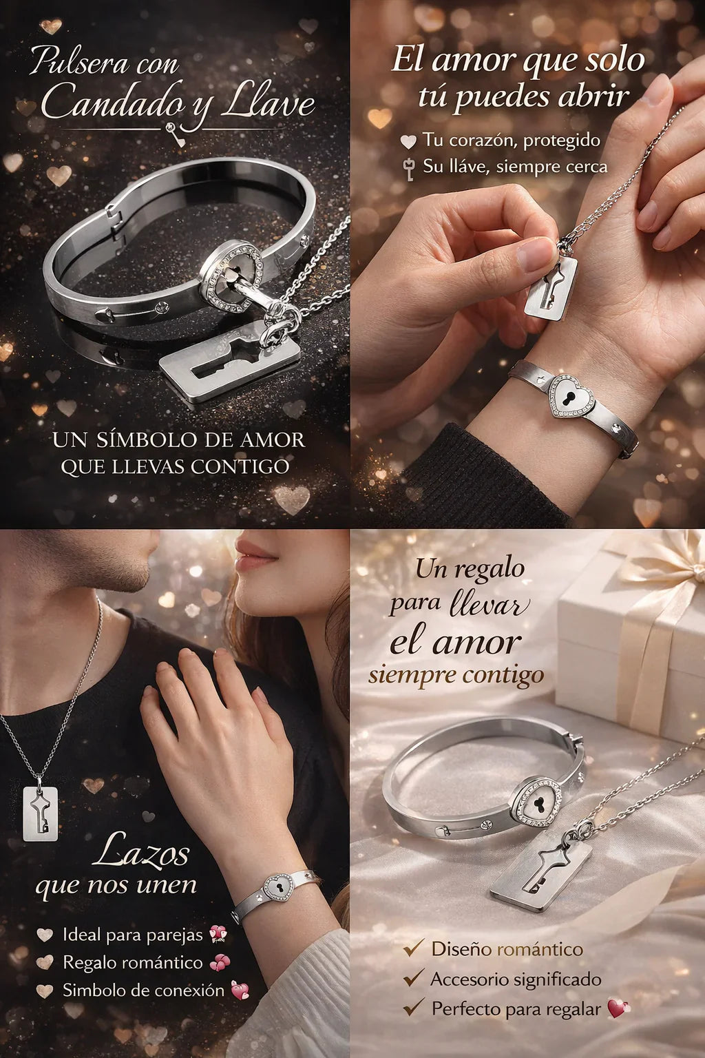 Set Candado & Llave del Amor Eterno