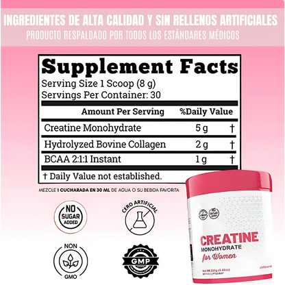 CREATINA MONOHIDRATA FOR WOMEN X 240G