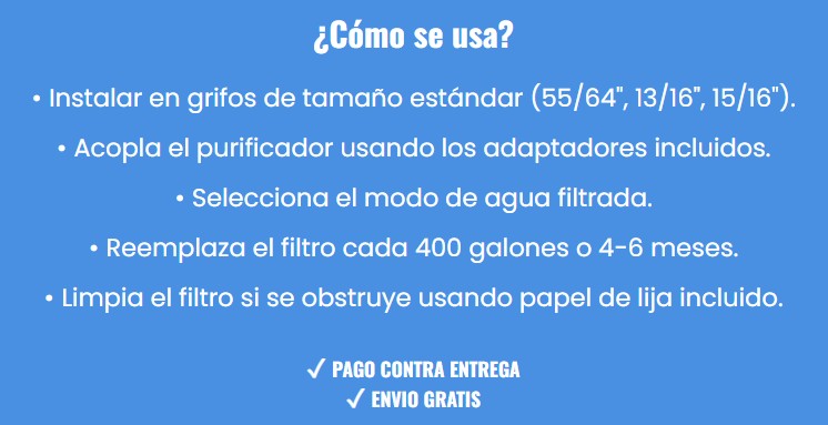 PURIFICADOR DE AGUA PARA GRIFO
