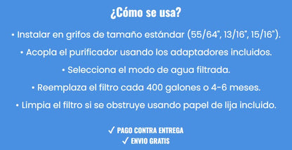 PURIFICADOR DE AGUA PARA GRIFO