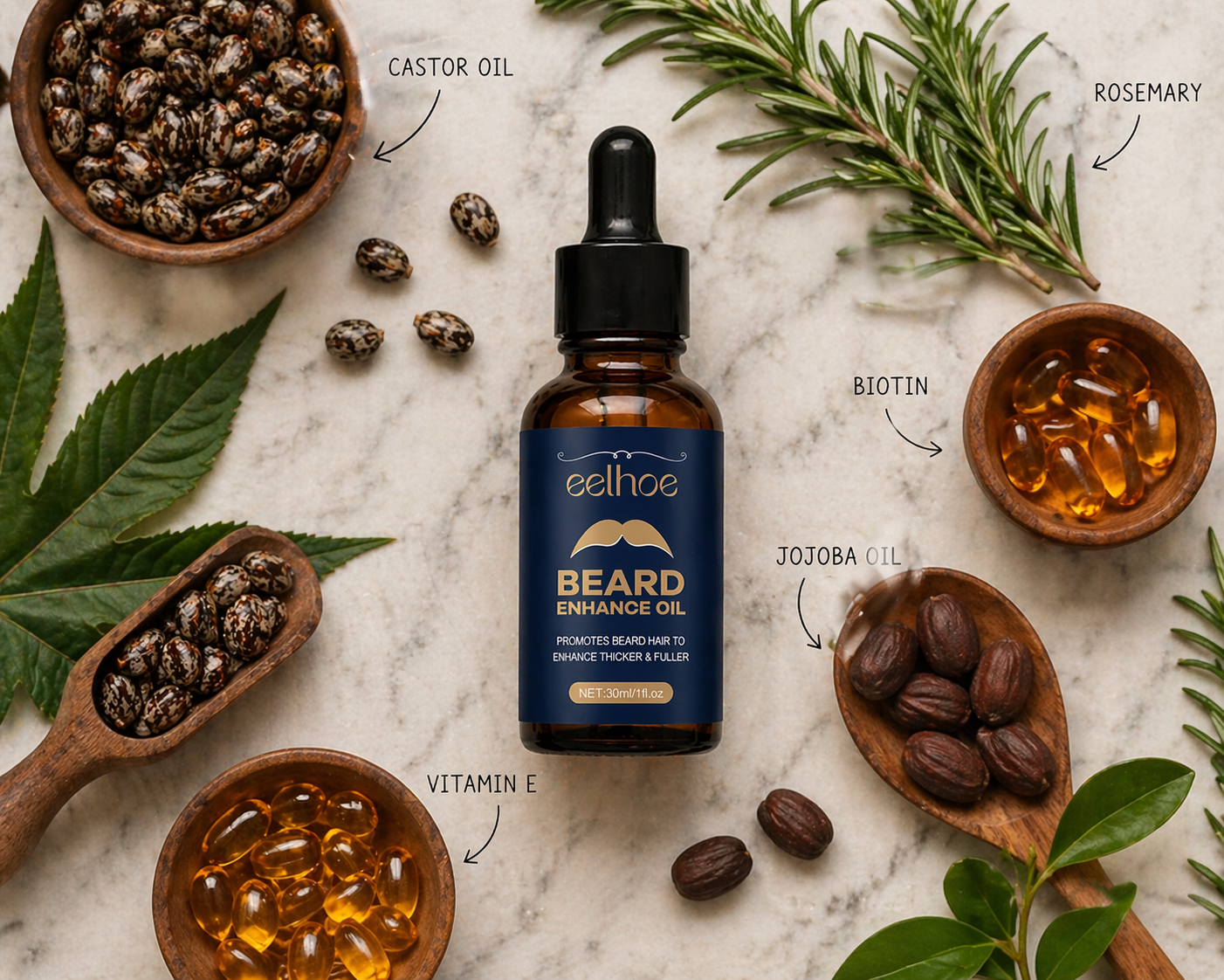 Crecimiento Total Barba 4 Semanas – Sérum Avanzado que Activa los Folículos y Rellena Zonas Vacías para un Look Más Masculino