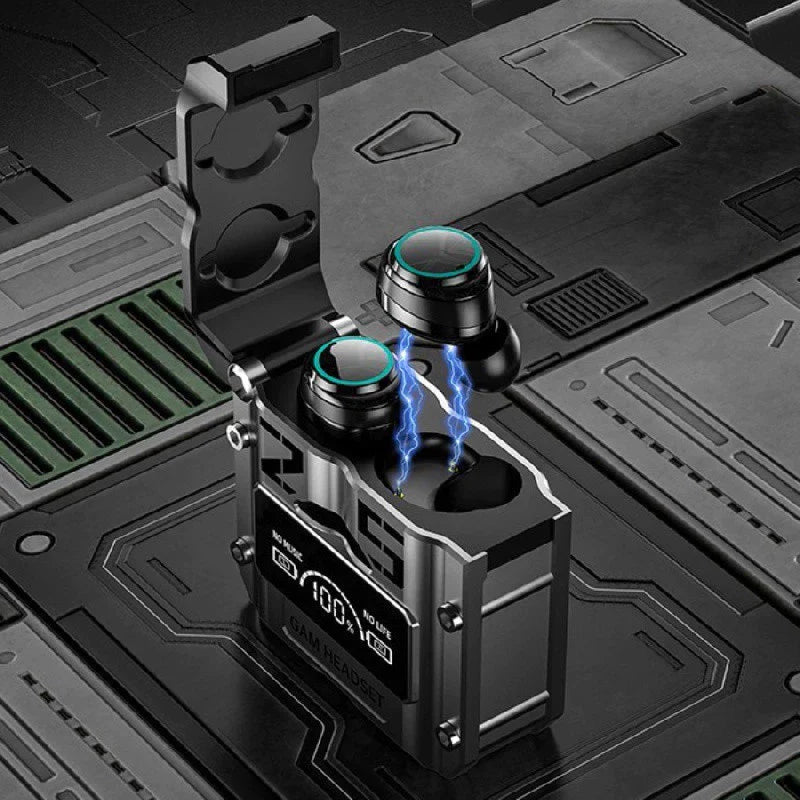 Auriculares deportivos TWS para gamers M25: Bluetooth 5.3, LED, micrófono con cancelación de ruido